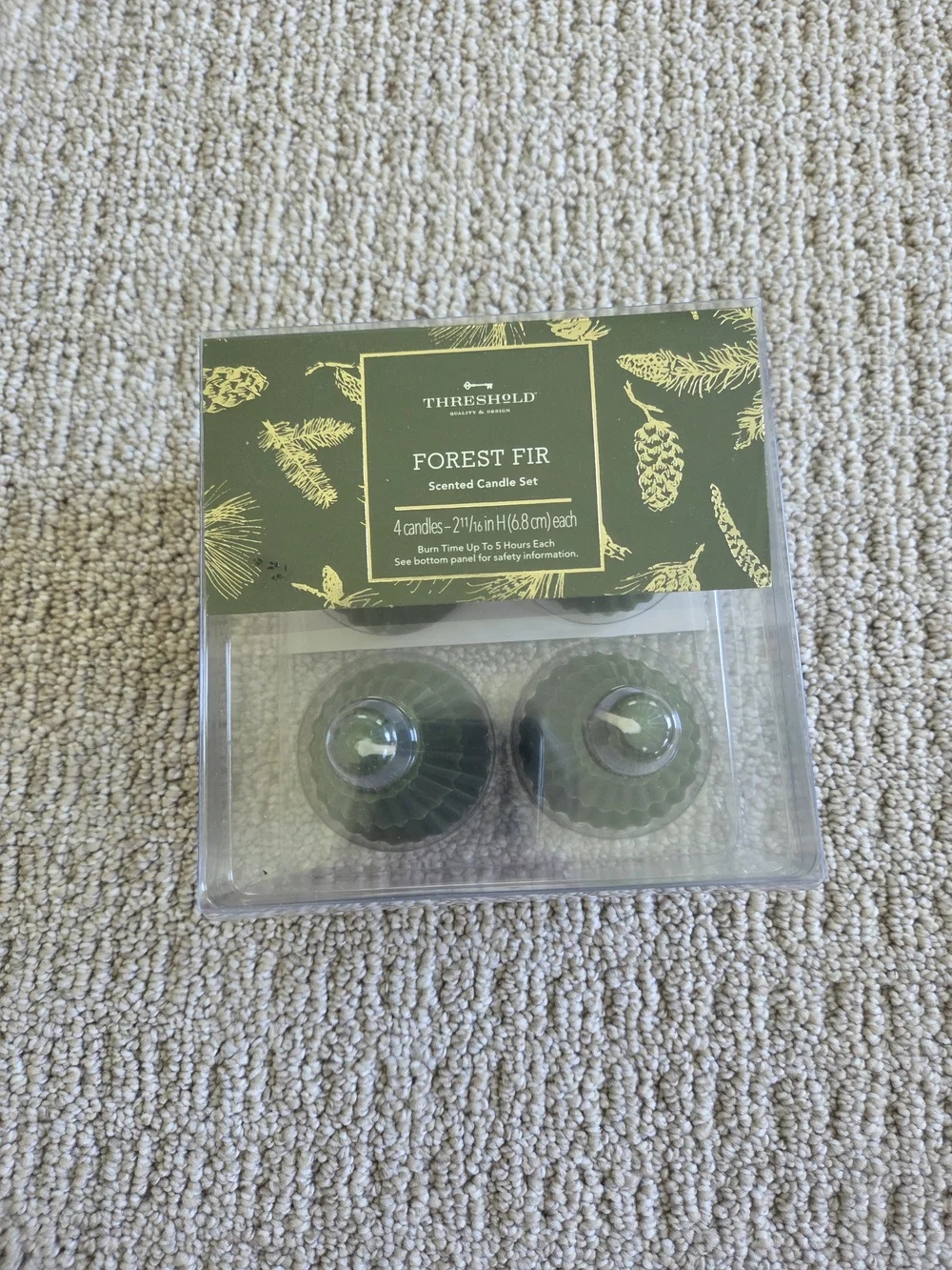 Threshold Forest Fir Scented Candle Set - Green
